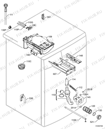 Взрыв-схема стиральной машины Zanker 885140_09 - Схема узла Hydraulic System 272